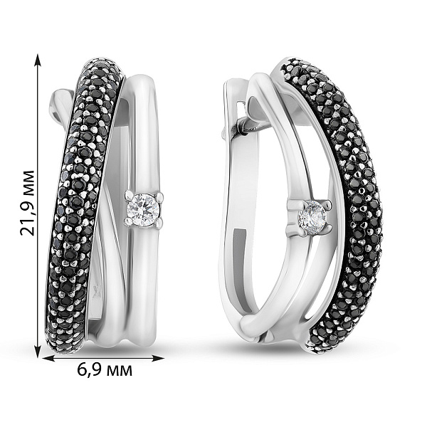 Золоті сережки з фіанітами (арт. 101418б) – зображення 2