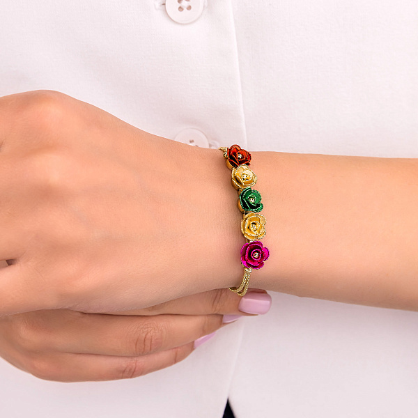 Золотой браслет Francelli Цветы (арт. 326845жкзмлн) – изображение 2