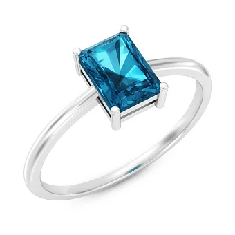 Золотое кольцо с топазом (арт. 141231Пбл)