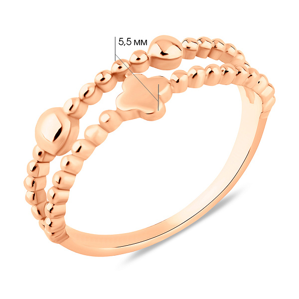 Кольцо из красного золота (арт. 155807) – изображение 2