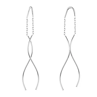 Сережки-протяжки з білого золота (арт. 107120б)