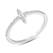 Фото Серебряное кольцо Цветок с фианитами (арт. 7501/8264)