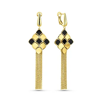 Сережки-підвіски Francelli з жовтого золота (арт. 1091333жо)