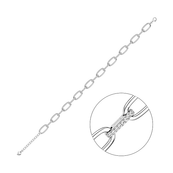 Серебряный браслет с фианитами (арт. 7509/5254) – изображение 1