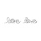 Золотые серьги пусеты «Love» (арт. 110587б) – изображение 1