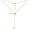 Кольє-краватка Серце з жовтого (арт. 360270ж) – зображення 4