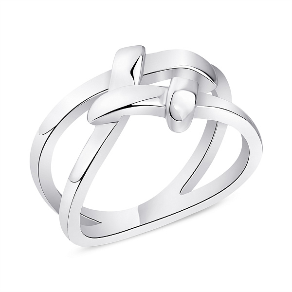 Двойное кольцо из серебра без камней (арт. 7501/5623) – изображение 1