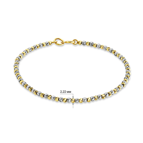 Золотой браслет с гематитом (арт. 324459жгм) – изображение 2