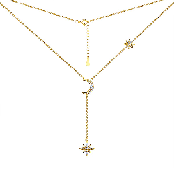 Серебряное колье Луна с фианитами (арт. 7507/1926ж) – изображение 2