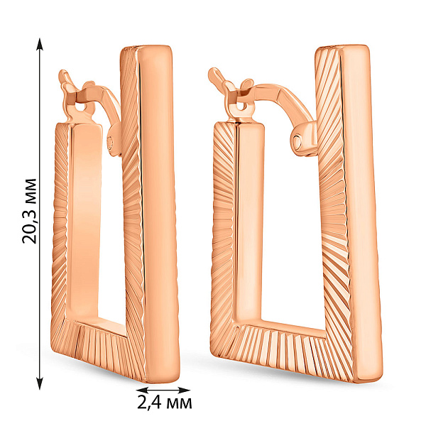 Золотые серьги без камней (арт. 1091927а) – изображение 5