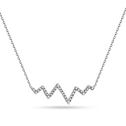 Колье из белого золота Пульс с бриллиантами (арт. Ц341285010б)