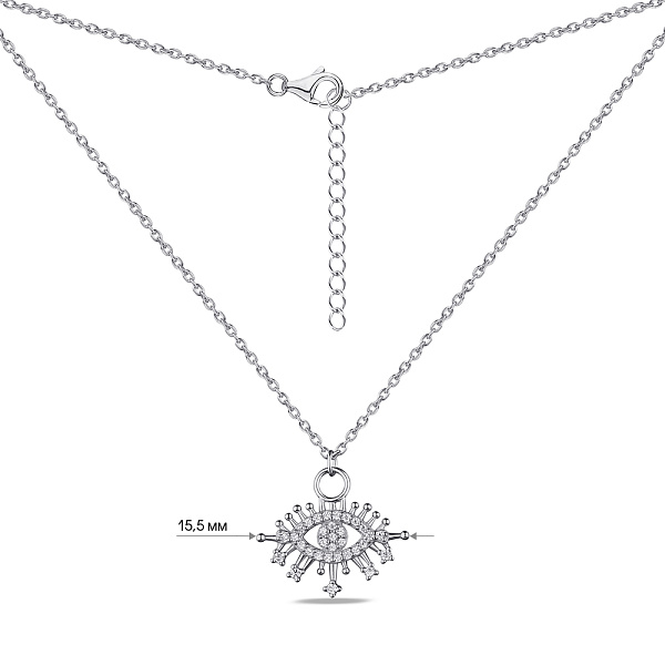 Серебряное колье с фианитами (арт. 7507/1906) – изображение 3