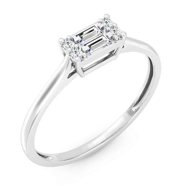 Кольцо из белого золота с бриллиантами (арт. К011773015б) – изображение 1