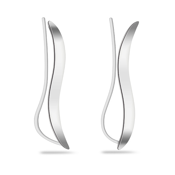 Серьги-клаймберы из серебра (арт. 7502/С2/1220) – изображение 1