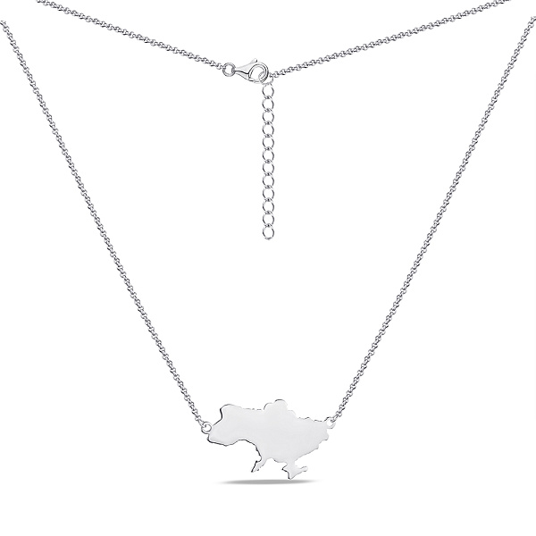 Колье серебряное "Карта Украины" (арт. 7507/1423Кол) – изображение 2