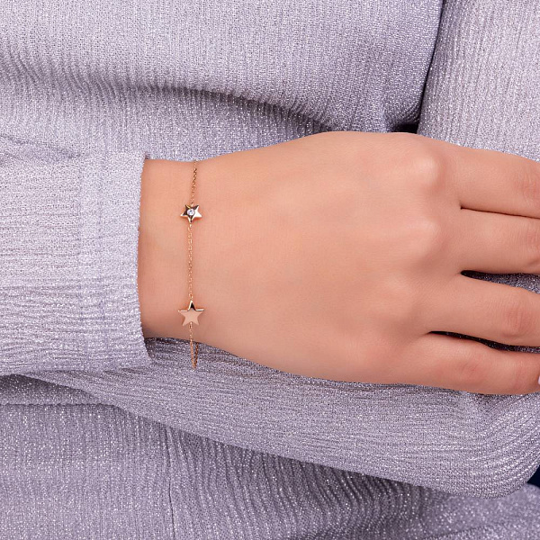 Золотой браслет с фианитом (арт. 341267) – изображение 3