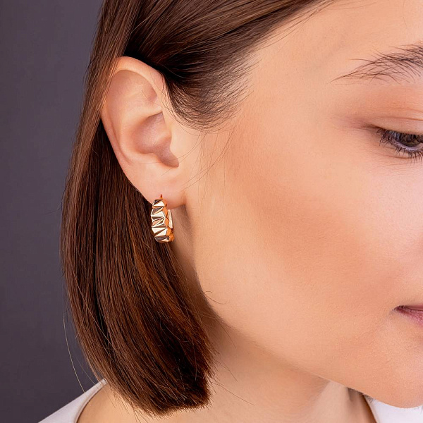 Золоті сережки-кільця (арт. 1091302/20) – зображення 2