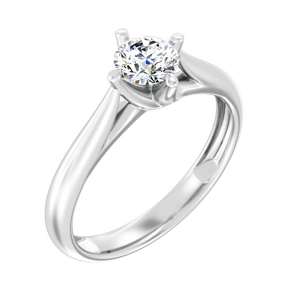 Кольцо для помолвки из белого золота с бриллиантом (арт. К01133105046б) – изображение 1