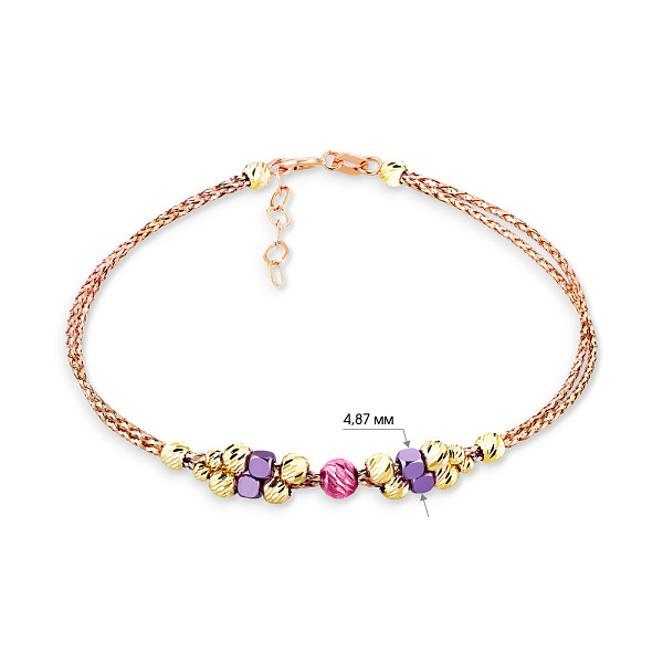 Золотой женский браслет Orbit (арт. 324159кжрф) – изображение 2