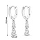 Серебряные серьги подвески с фианитами (арт. 7502/10240/10) – изображение 2