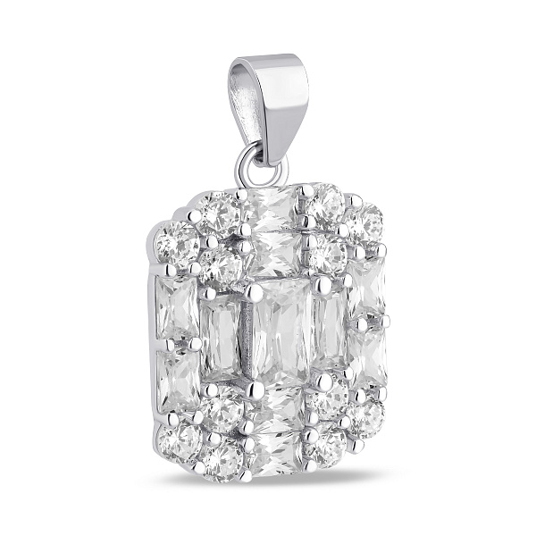Серебряный кулон с фианитами (арт. 7503/4489) – изображение 1