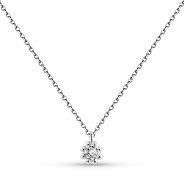Колье из белого золота с бриллиантом (арт. Ц011669005б)