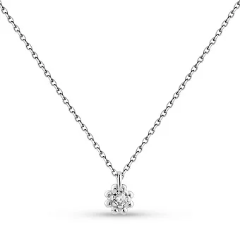 Кольє з білого золота з діамантом (арт. Ц011669005б)