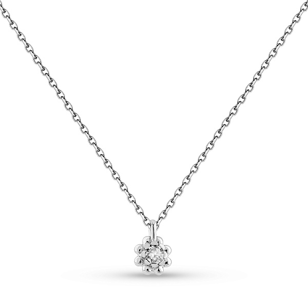 Колье из белого золота с бриллиантом (арт. Ц011669005б) – изображение 1