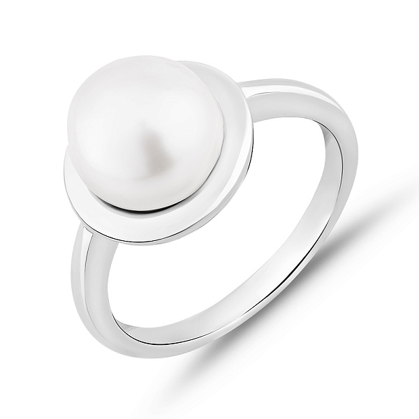 Серебряное кольцо с жемчугом (арт. 7501/8173/2жб) – изображение 1