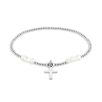 Срібний браслет з перлинами (арт. 7509/3941жб)