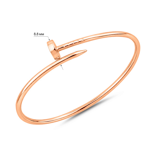 Золотий жорсткий браслет Цвях (арт. 3261416) – зображення 2