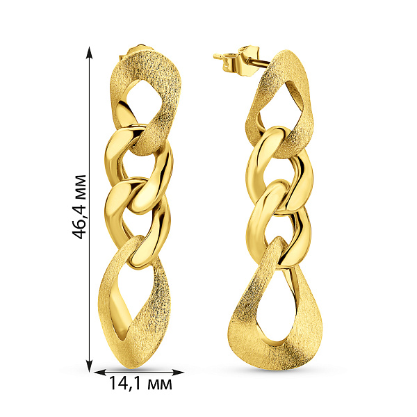 Серьги из желтого золота Francelli (арт. 1091665жм) – изображение 2