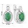 Серебряные серьги с изумрудом (арт. 7502/10604Изм) – изображение 2