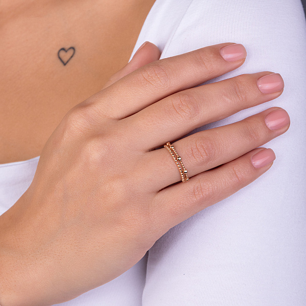 Золотое кольцо без камней (арт. 155806) – изображение 3