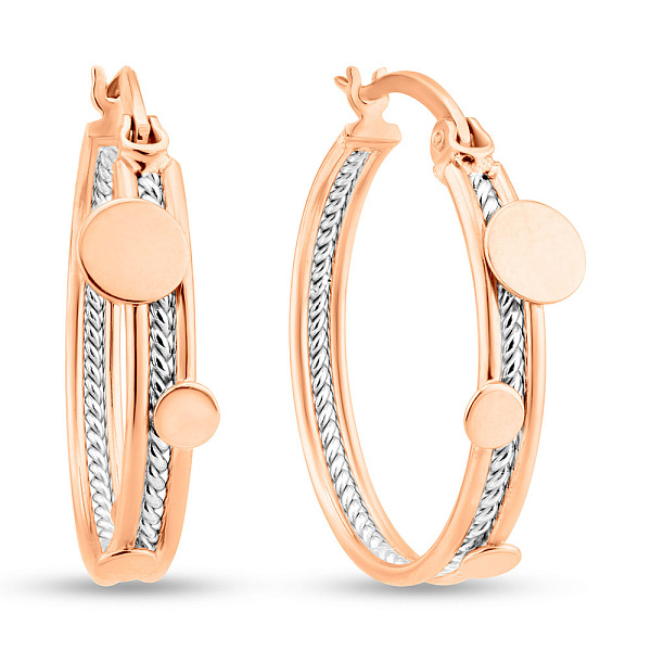 Золотые серьги-кольца (арт. 111319) – изображение 1