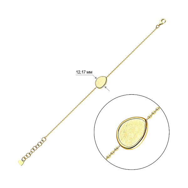 Золотой браслет Diva (арт. 324766ж) – изображение 4