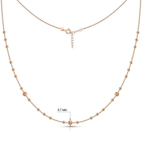 Золотое колье с шариками (арт. 352765) – изображение 6
