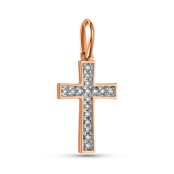 Хрестик з золота з діамантами (арт. 3106452201) – зображення 1