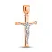 Золотой католический крестик без камней (арт. 500712) – изображение 1