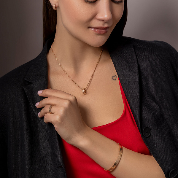 Серьги из красного золота без камней (арт. 1092143) – изображение 4