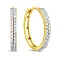 Золоті сережки-кільця з фіанітами (арт. 110252ж) – зображення 1
