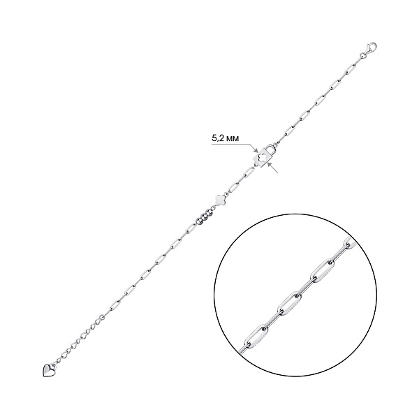 Серебряный браслет без камней (арт. 7509/3141) – изображение 2