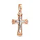 Золотой нательный крестик с распятием и фианитом (арт. 501088) – изображение 1