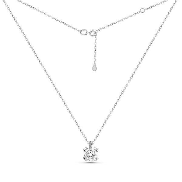 Кольє з білого золота з діамантом (арт. Ц011165020б) – зображення 2