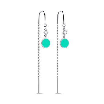 Фото Серьги протяжки из серебра (арт. 7502/4747ебрз)