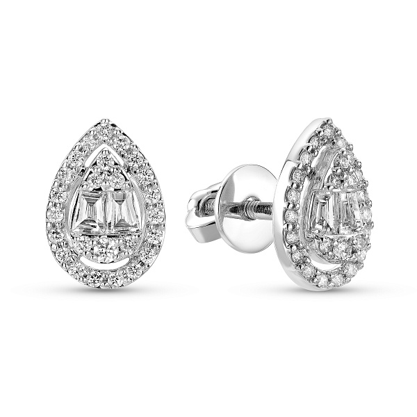 Золотые серьги с бриллиантами (арт. Т011551030б) – изображение 1