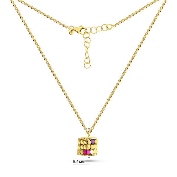 Золотое колье Francelli (арт. 352876жфмлн) – изображение 5