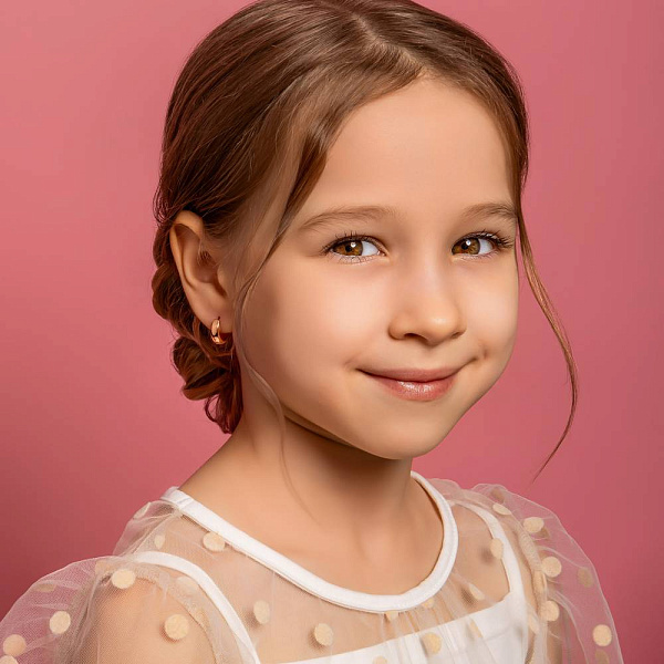 Серьги-кольца из красного золота (арт. 110304) – изображение 3