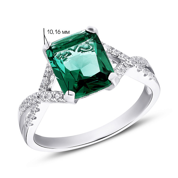 Серебряное кольцо с фианитами (арт. 7501/4449цз) – изображение 2