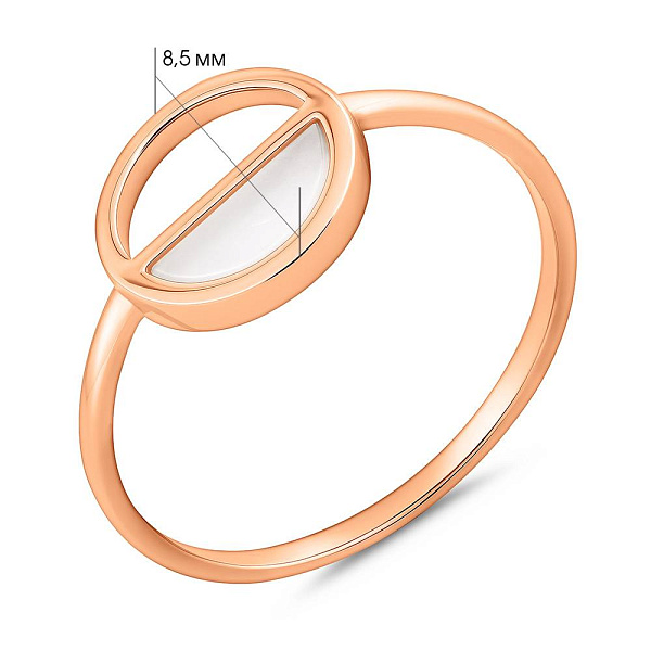 Кольцо из красного золота Лýна с перламутром (арт. 155818п) – изображение 9